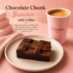 Chocolate Chunk Brownie With Coffee