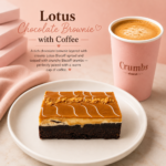 Lotus Chocolate Stacked Brownie with Coffee