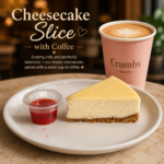 Cheese Cake Slice with Coffee