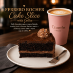 Ferrero Rocher Cake Slice with Coffee